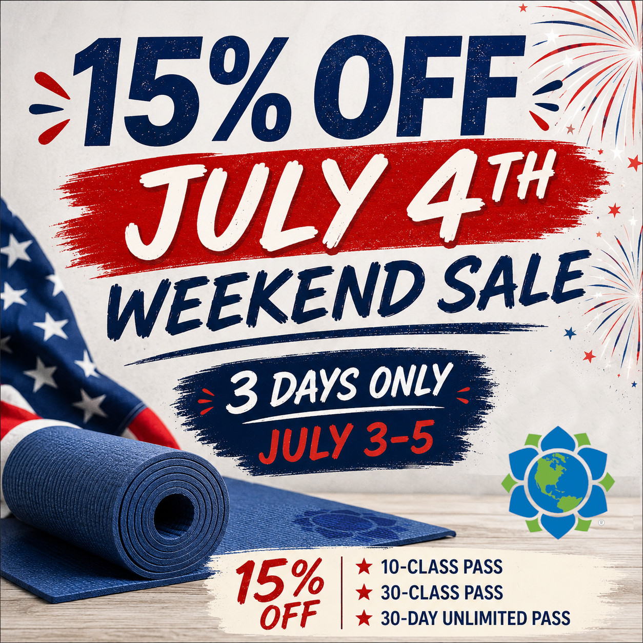 15% Off July 4th Sale