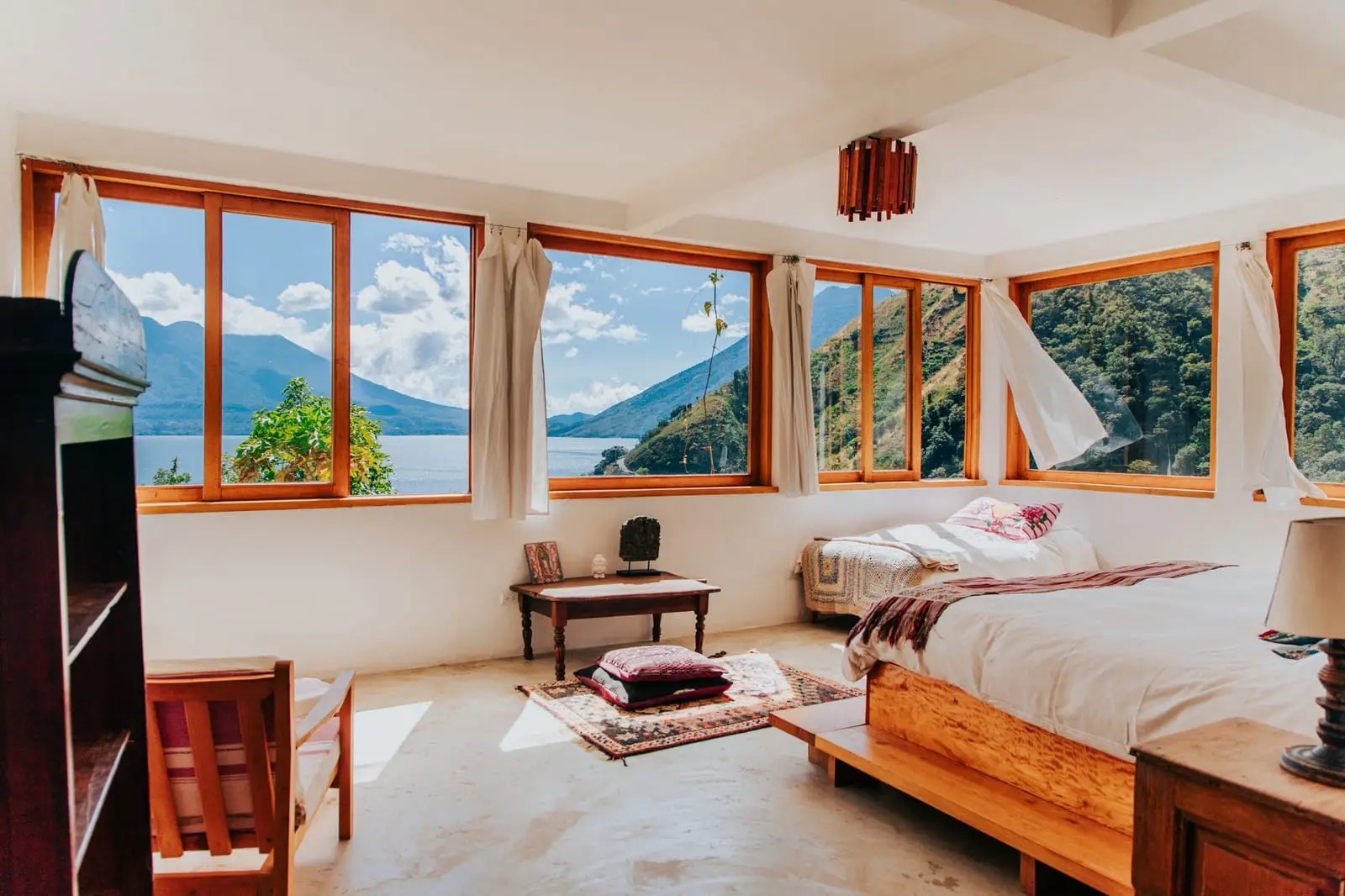 Bedroom overlooking Lake Atitlán