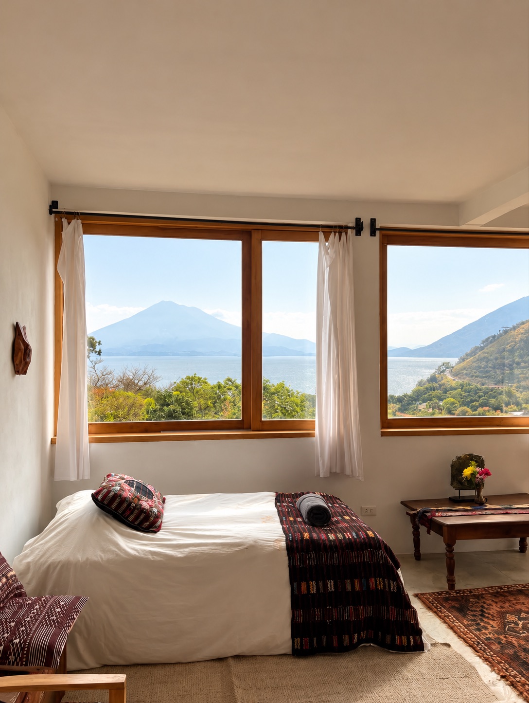 Bedroom overlooking Lake Atitlán